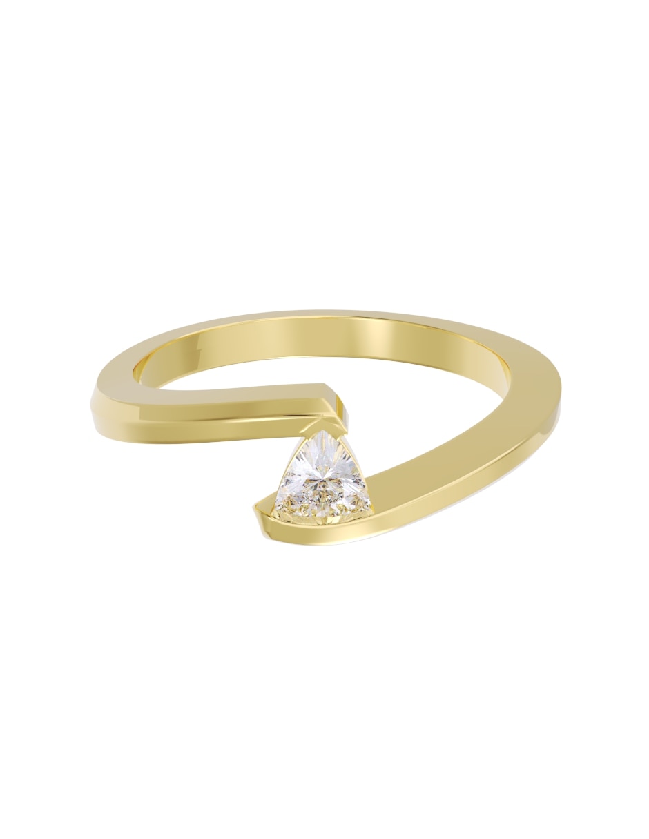 Anillo de compromiso de oro 14 k diamante Anillo de compromiso de oro 14 k diamante