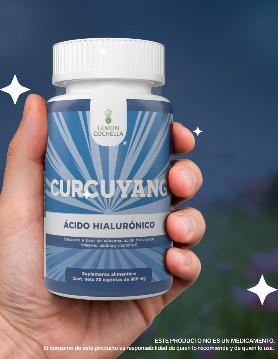 Curcuyang Ácido Hialurónico con Turmeric Cúrcuma Colágeno Hidrolizado Biotina y Vitamina E 3