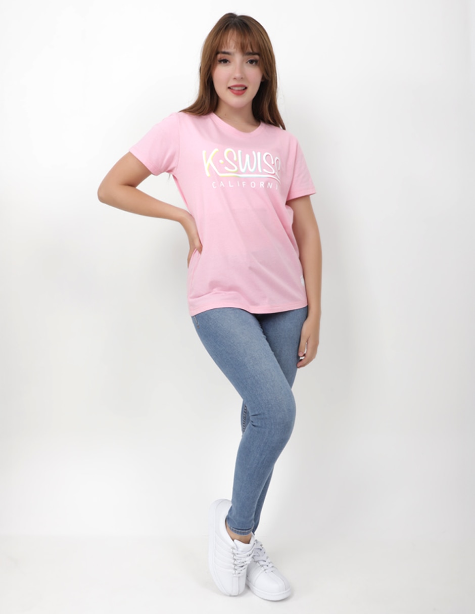 Playera manga corta cuello redondo para mujer Playera manga corta cuello redondo para mujer