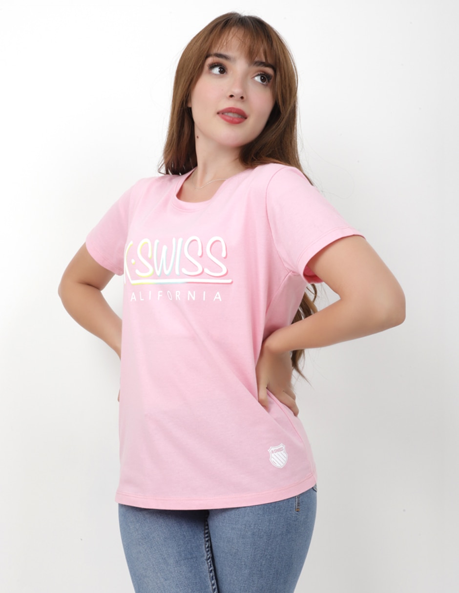 Playera manga corta cuello redondo para mujer 2