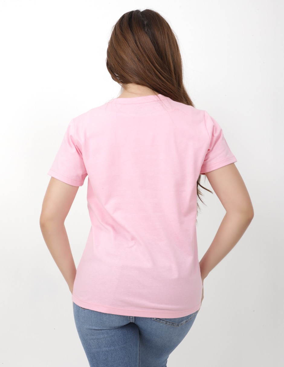 Playera manga corta cuello redondo para mujer 3