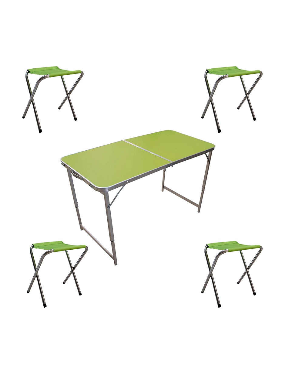 Mesa con sillas armable de metal
