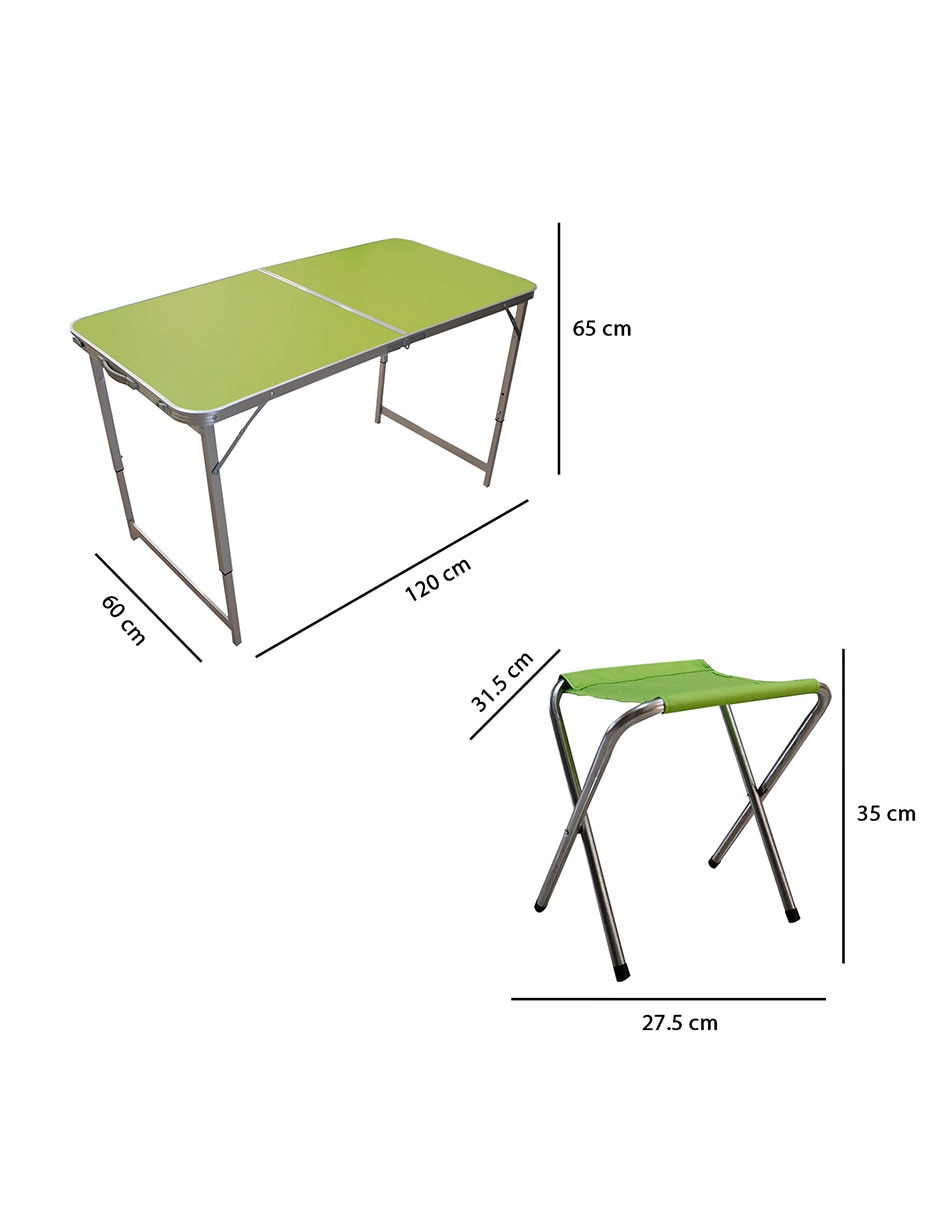 Mesa con sillas armable de metal 6