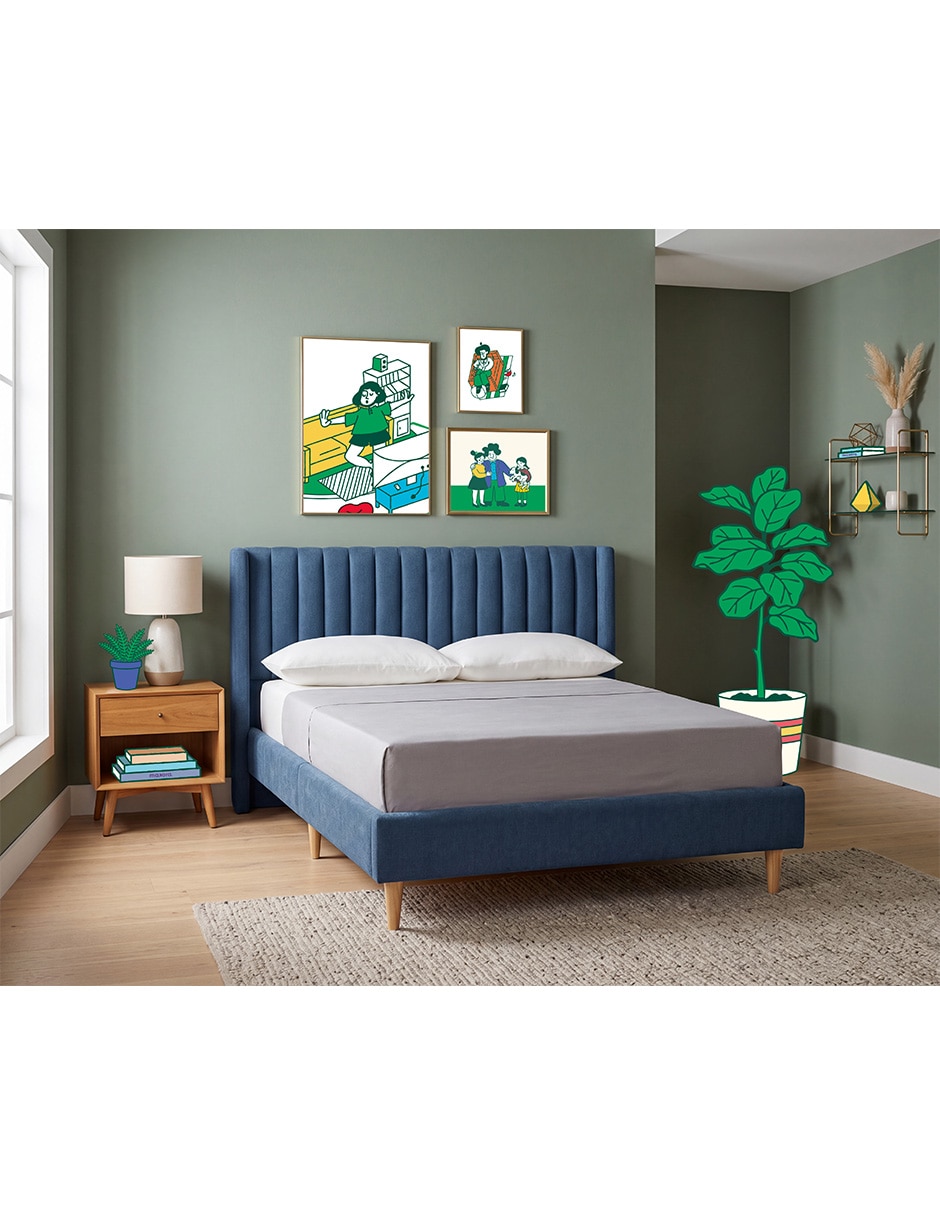 Base para cama armable Makora de madera pino matrimonial