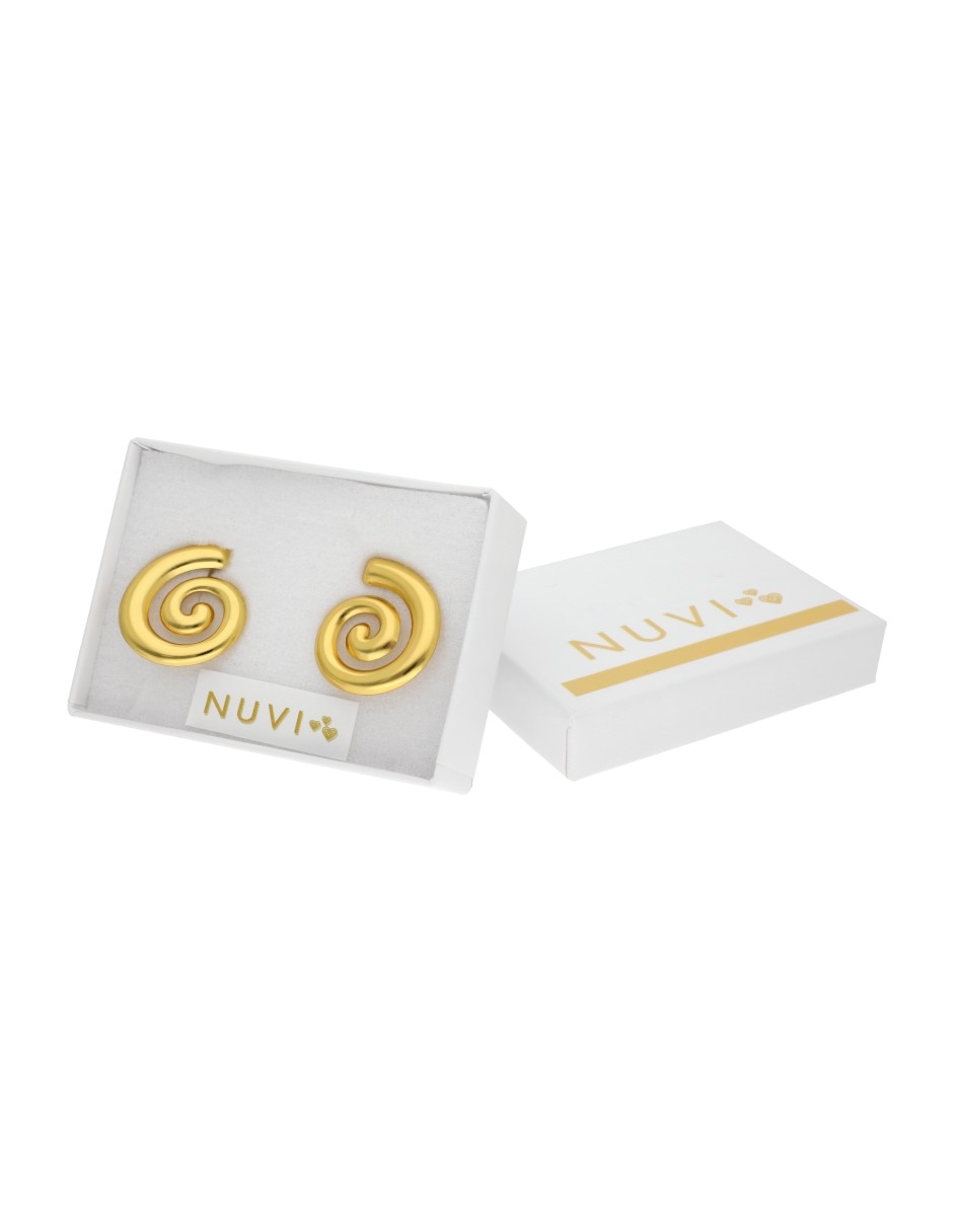 Aretes largos Nuvi con acabado brillante