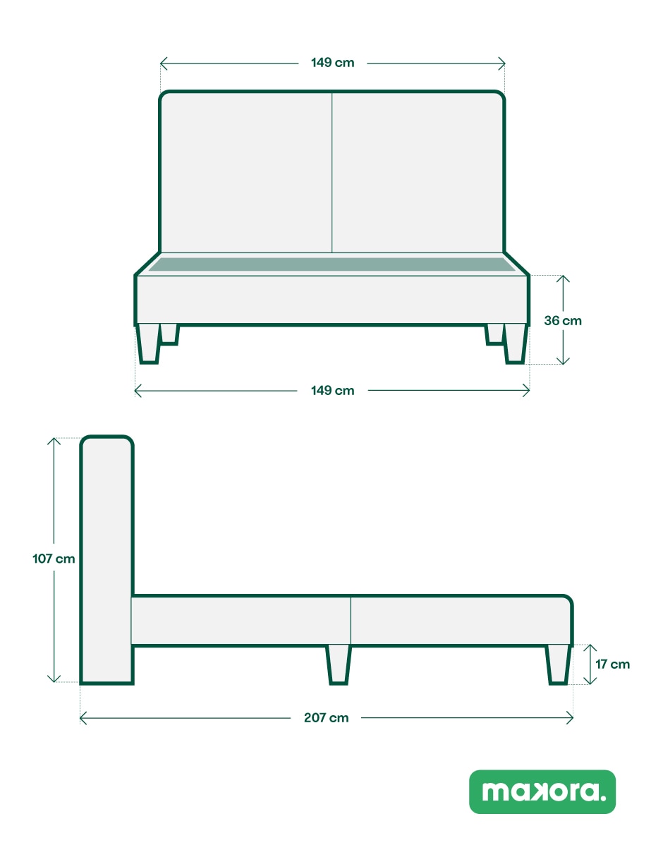 Base para cama armable de madera pino matrimonial 10