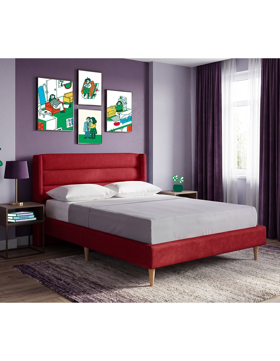 Base para cama armable de madera pino matrimonial 6