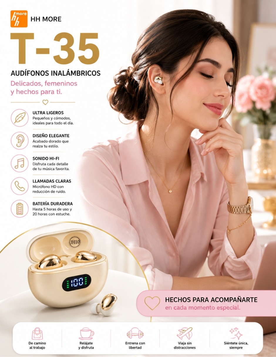 Smartwatch G-Tide S5 Pro con audífonos T-35 para unisex