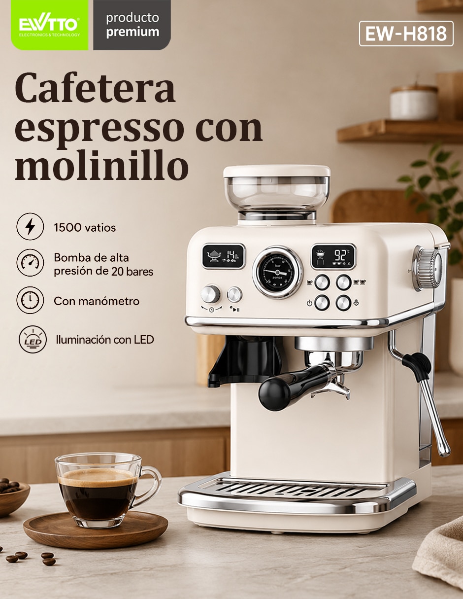 Cafetera con molino EW-H818 3