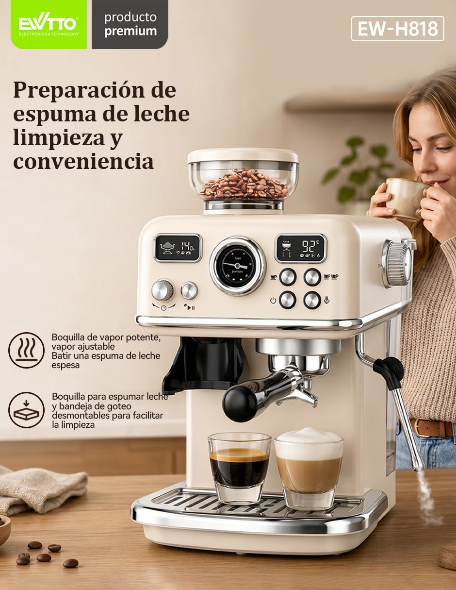 Cafetera con molino EW-H818 4