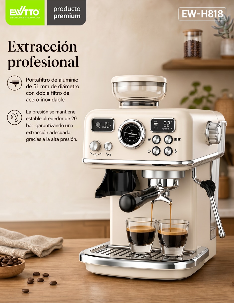 Cafetera con molino EW-H818 5