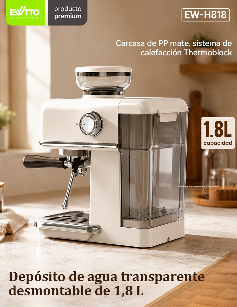 Cafetera con molino EW-H818 7