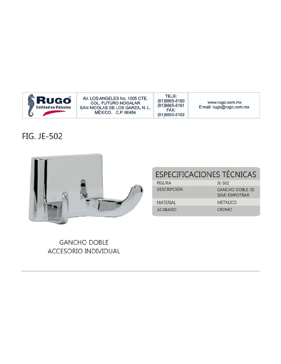 Toallero de pared de acero inoxidable