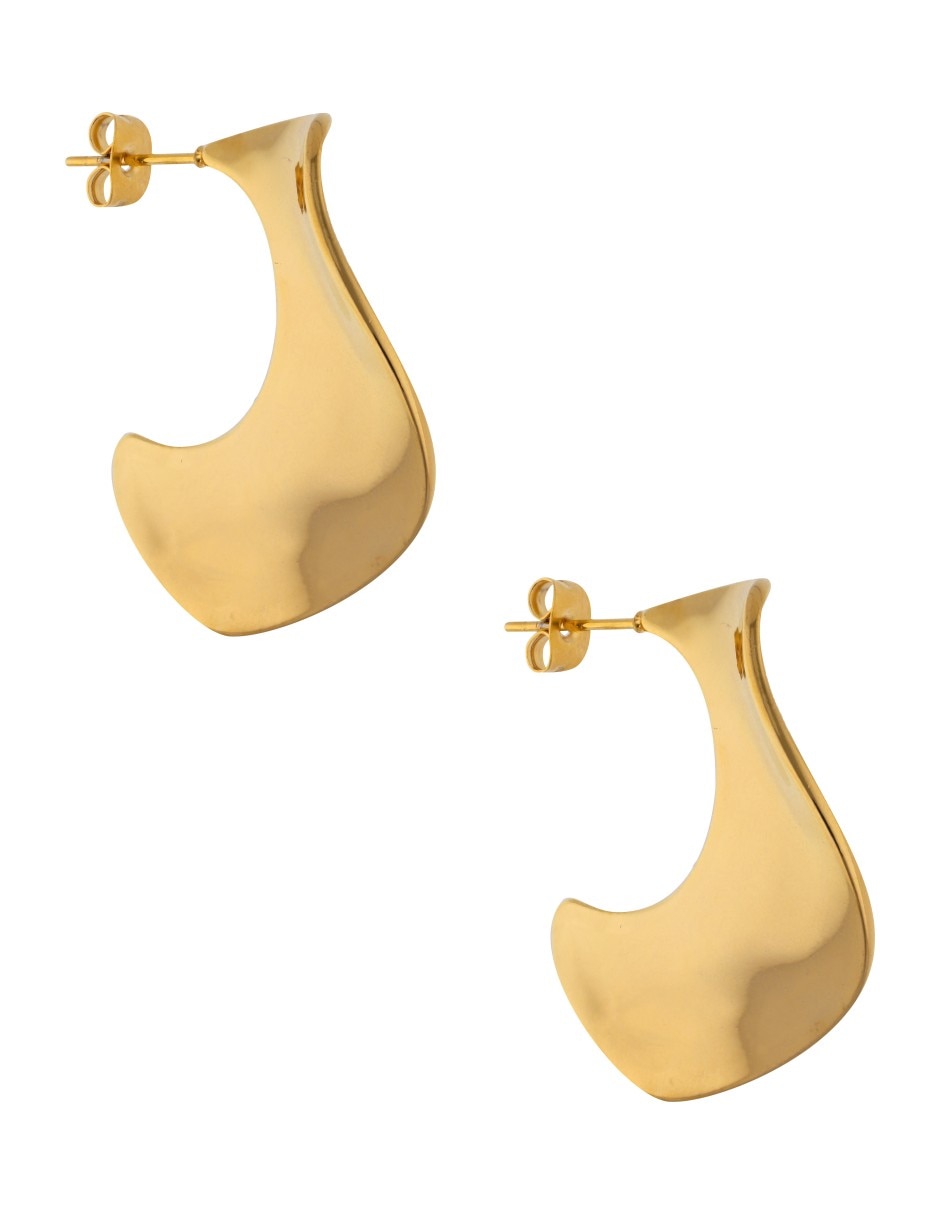 Aretes largos Nuvi con acabado brillante