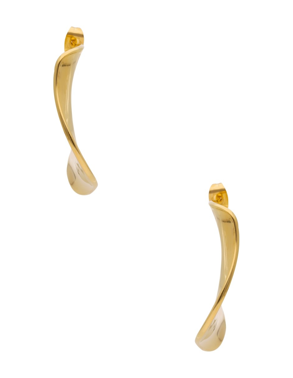 Aretes largos Nuvi con acabado brillante