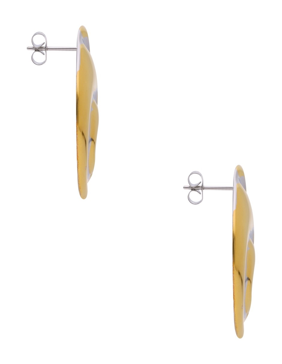 Aretes largos Caracol Nuvi con acabado brillante