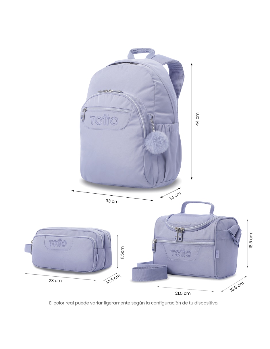 Set mochila escolar Combo Ecole Solid impermeable unisex 11
