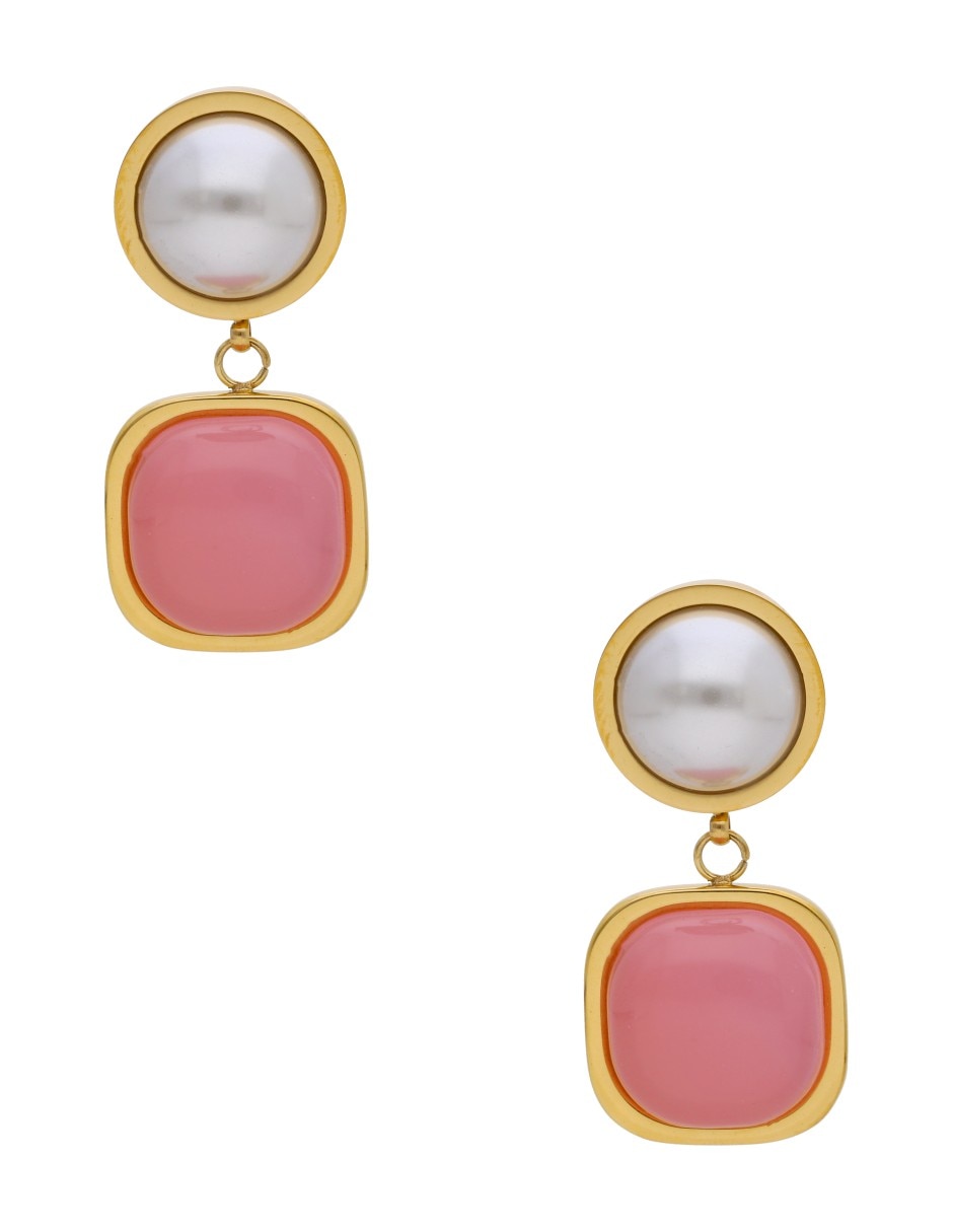 Aretes largos Cuadrado con acabado brillante Aretes largos Cuadrado con acabado brillante