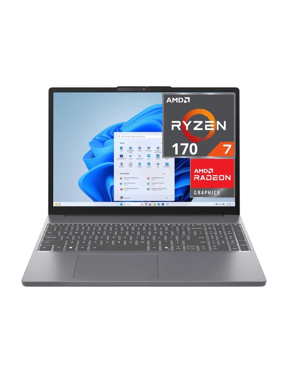 Laptop touch Ideapad Slim 3 83K700TUUS 15.3 pulgadas 2K AMD Ryzen 7 16 GB RAM 512 GB SSD