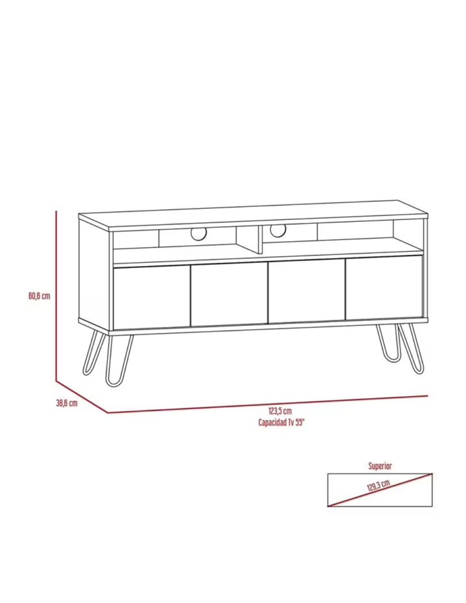 Mueble de tv armable de Aglomerado y MDF