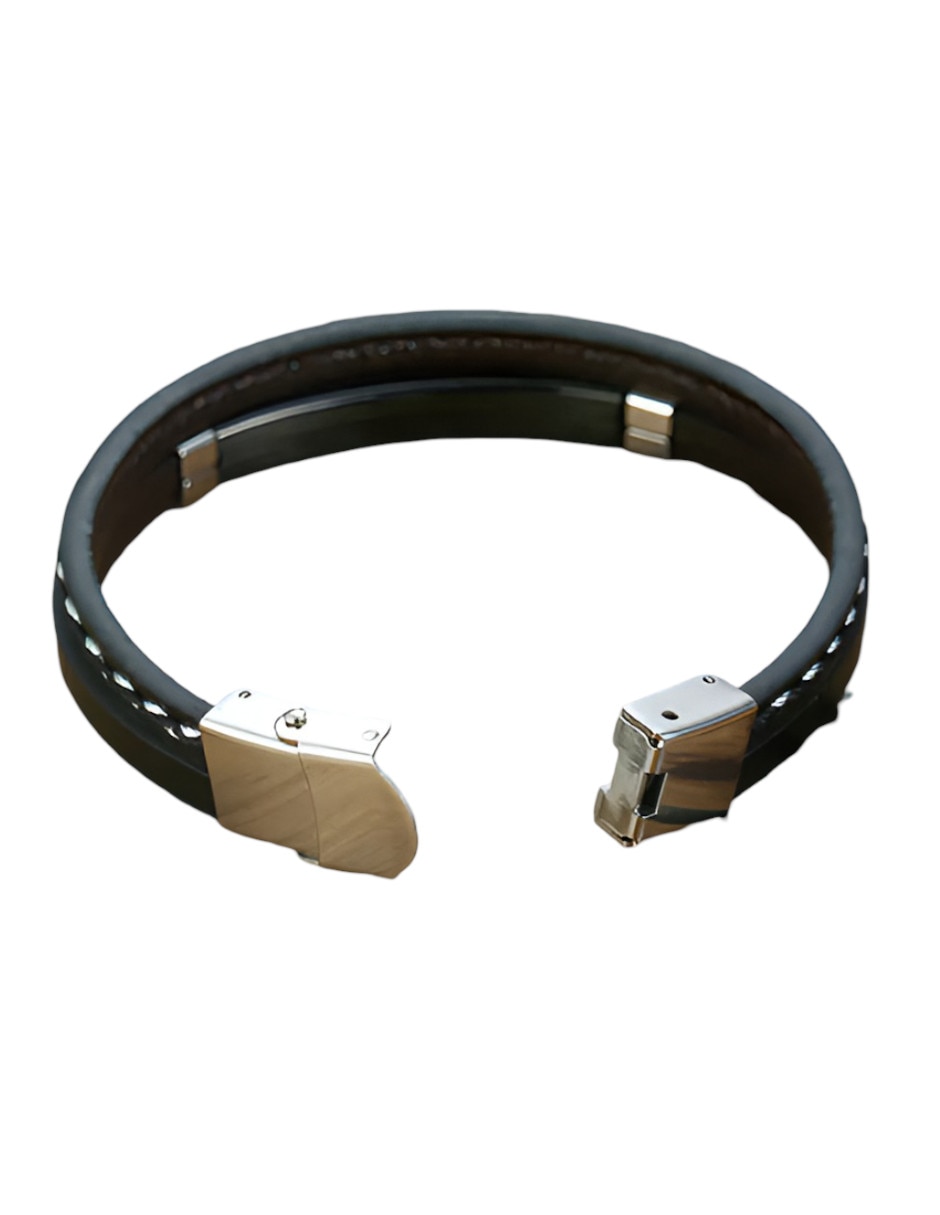 Pulsera de cuero con acabado brillante 2