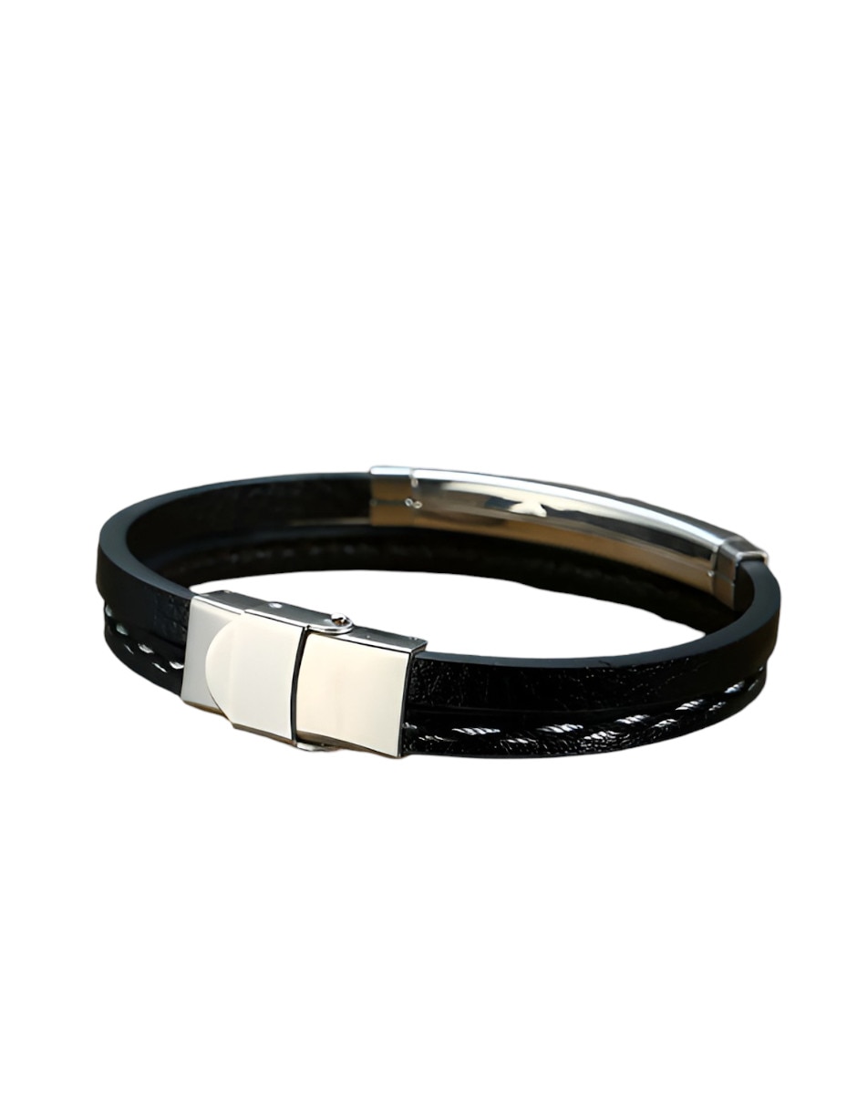 Pulsera de cuero con acabado brillante 3