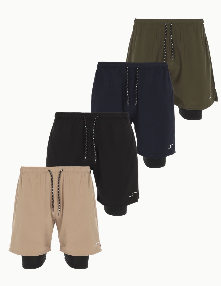 Set short con bolsillos para entrenamiento hombre