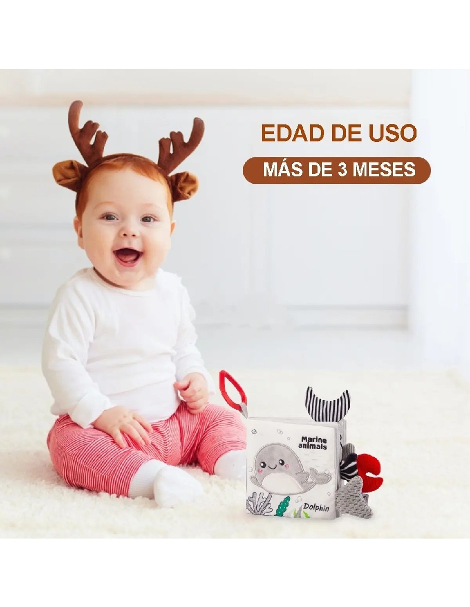 Juguete educativo motriz Dúo de libros de tela 3D 3
