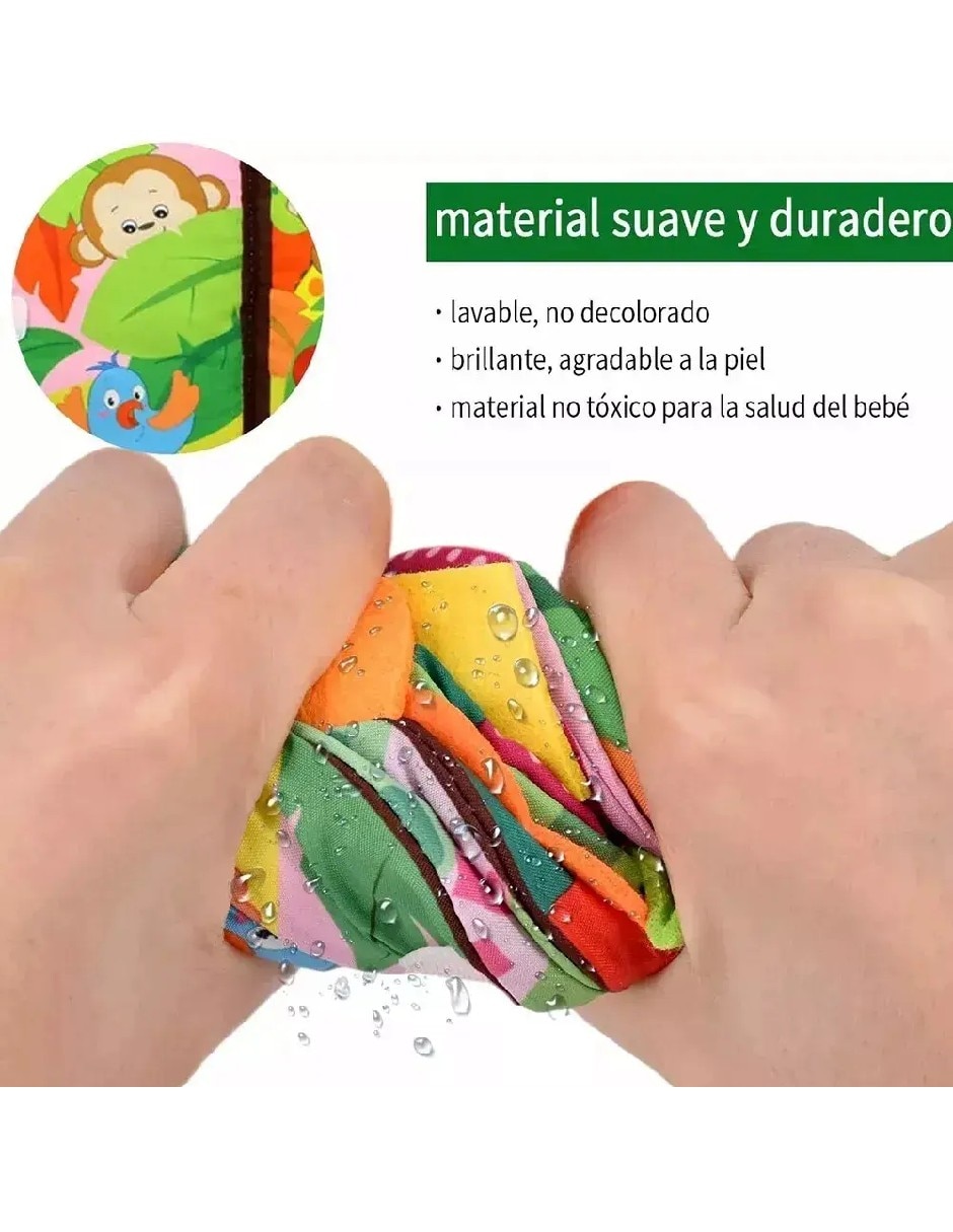 Juguete educativo motriz set de 6 libros sensoriales de tela 5