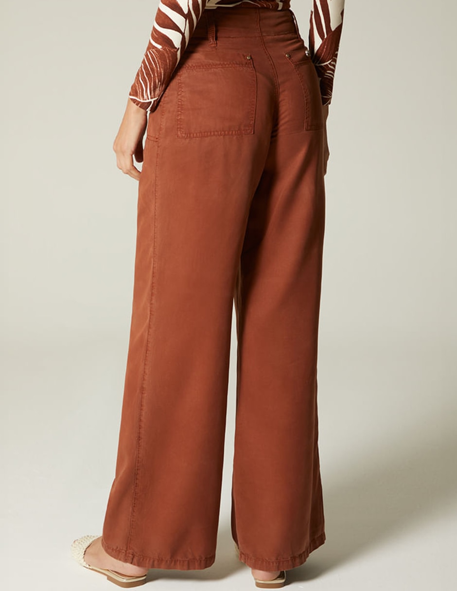 Jeans relaxed palazzo cintura alta Studio F para mujer
