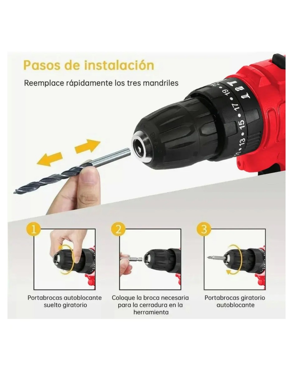 Taladro inalámbrico de 48 V 3