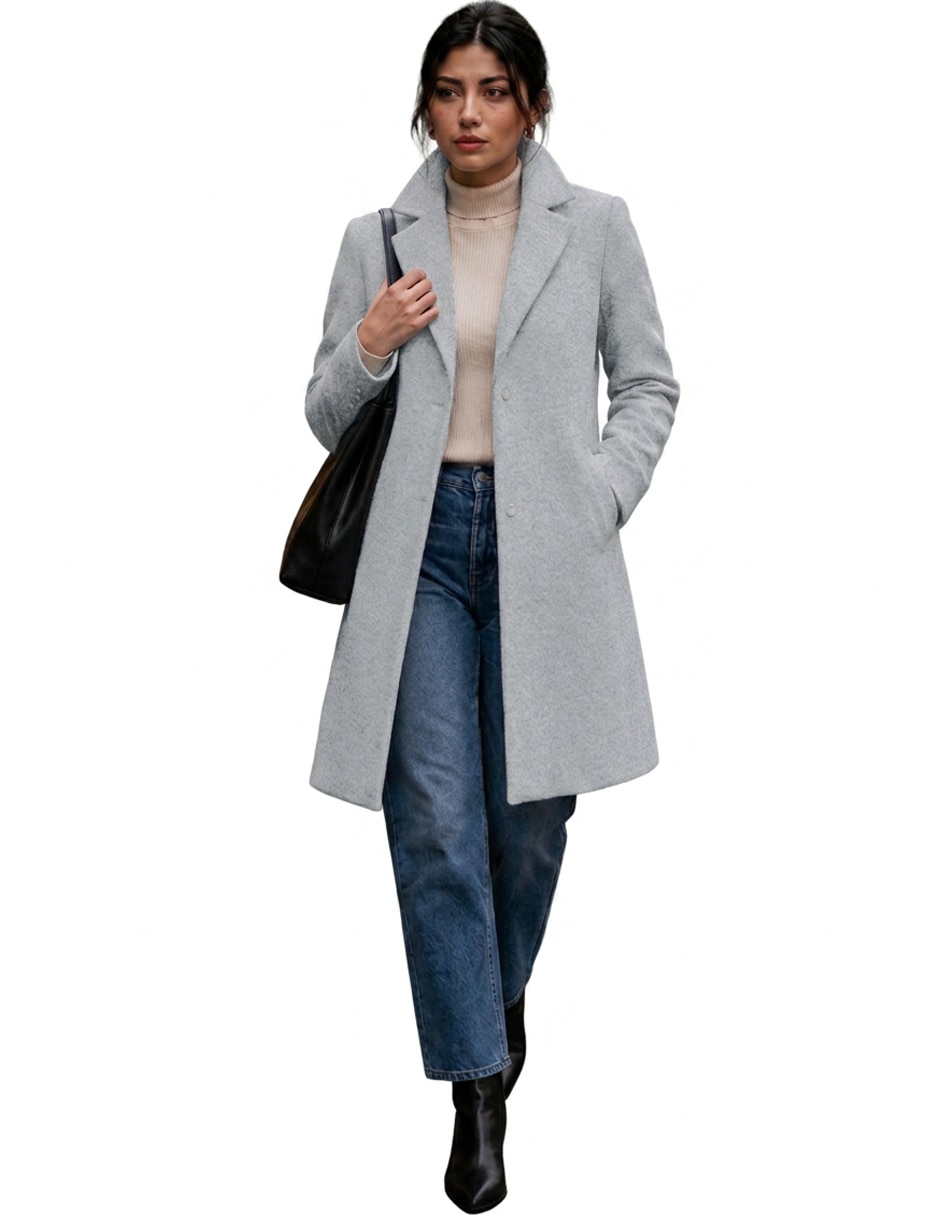 Abrigo Roosevelt de gamuza para mujer