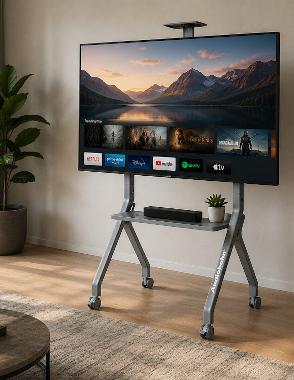 Soporte piso Audiobahn para pantalla portátil 110 pulgadas