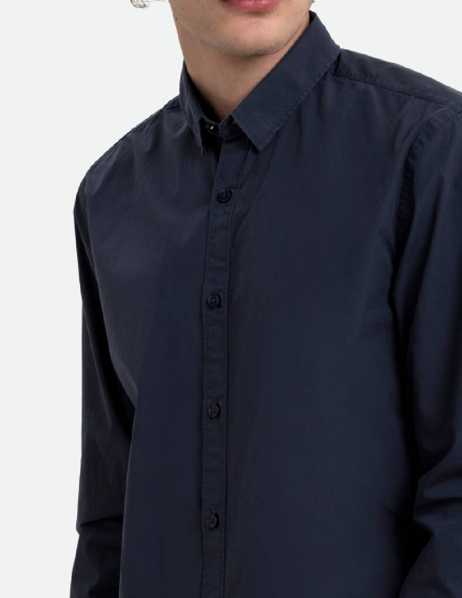 Camisa casual de algodón manga larga para hombre 3