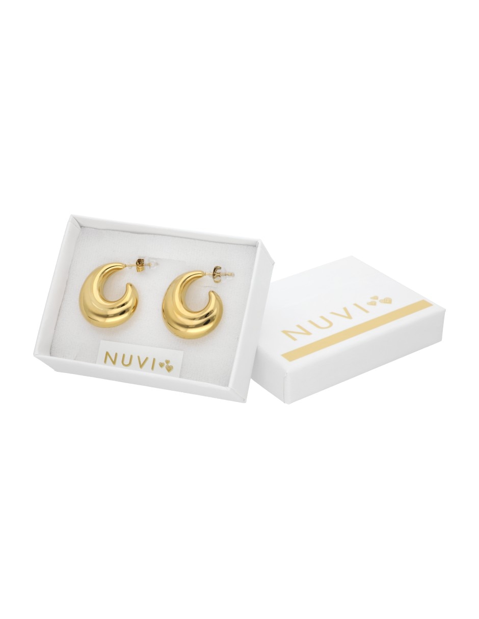 Arracadas Nuvi con acabado brillante