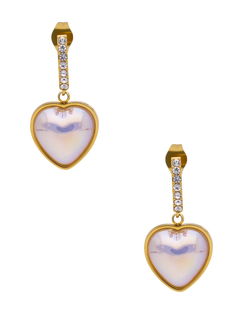 Arete de Corazón Nuvi con acabado brillante