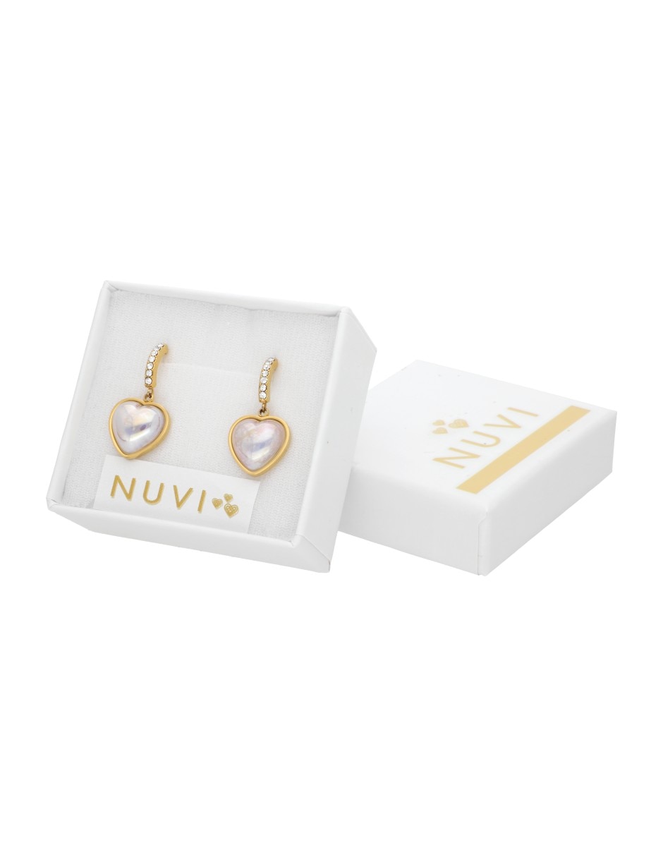 Arete de Corazón Nuvi con acabado brillante