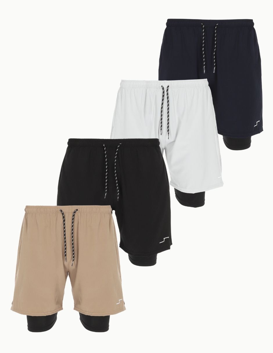 Set short con bolsillos para entrenamiento hombre Set short con bolsillos para entrenamiento hombre