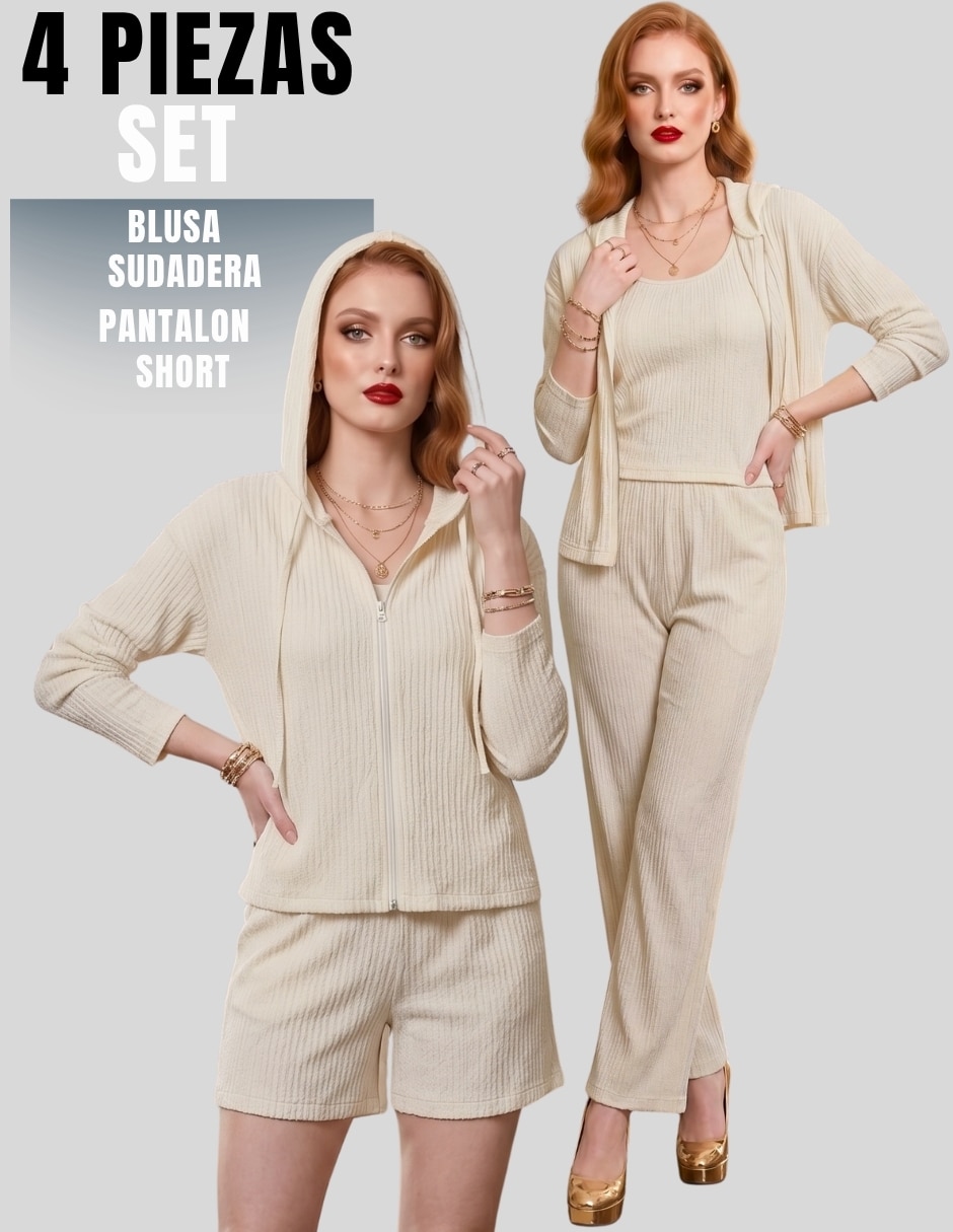 Conjunto Malabis 4 piezas para mujer