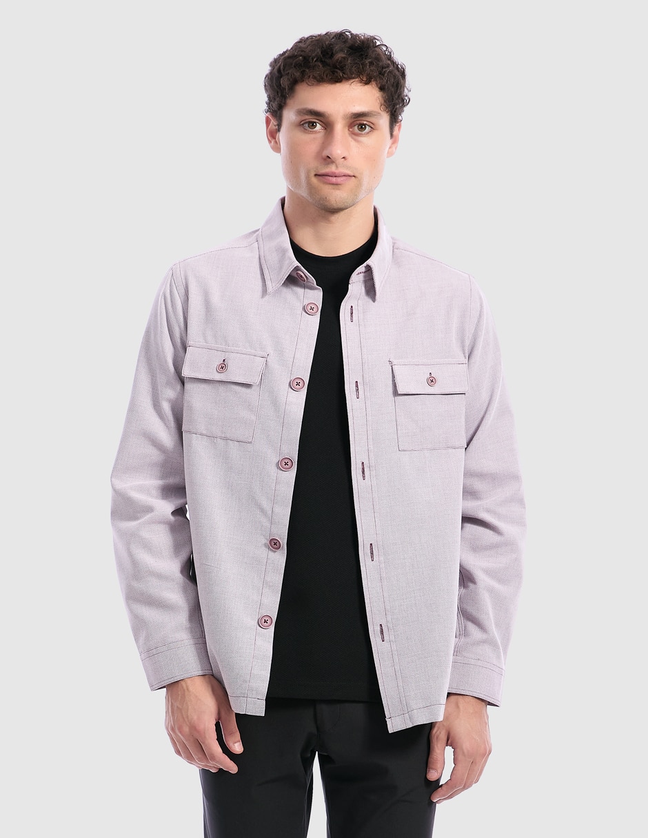 Sobrecamisa casual manga larga para hombre