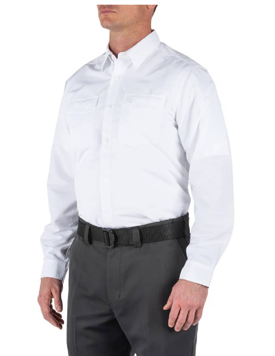 Camisa formal fast-tac manga larga para hombre 2