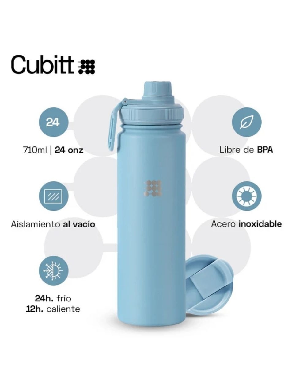 Termo de acero inoxidable con tapa a presión 2