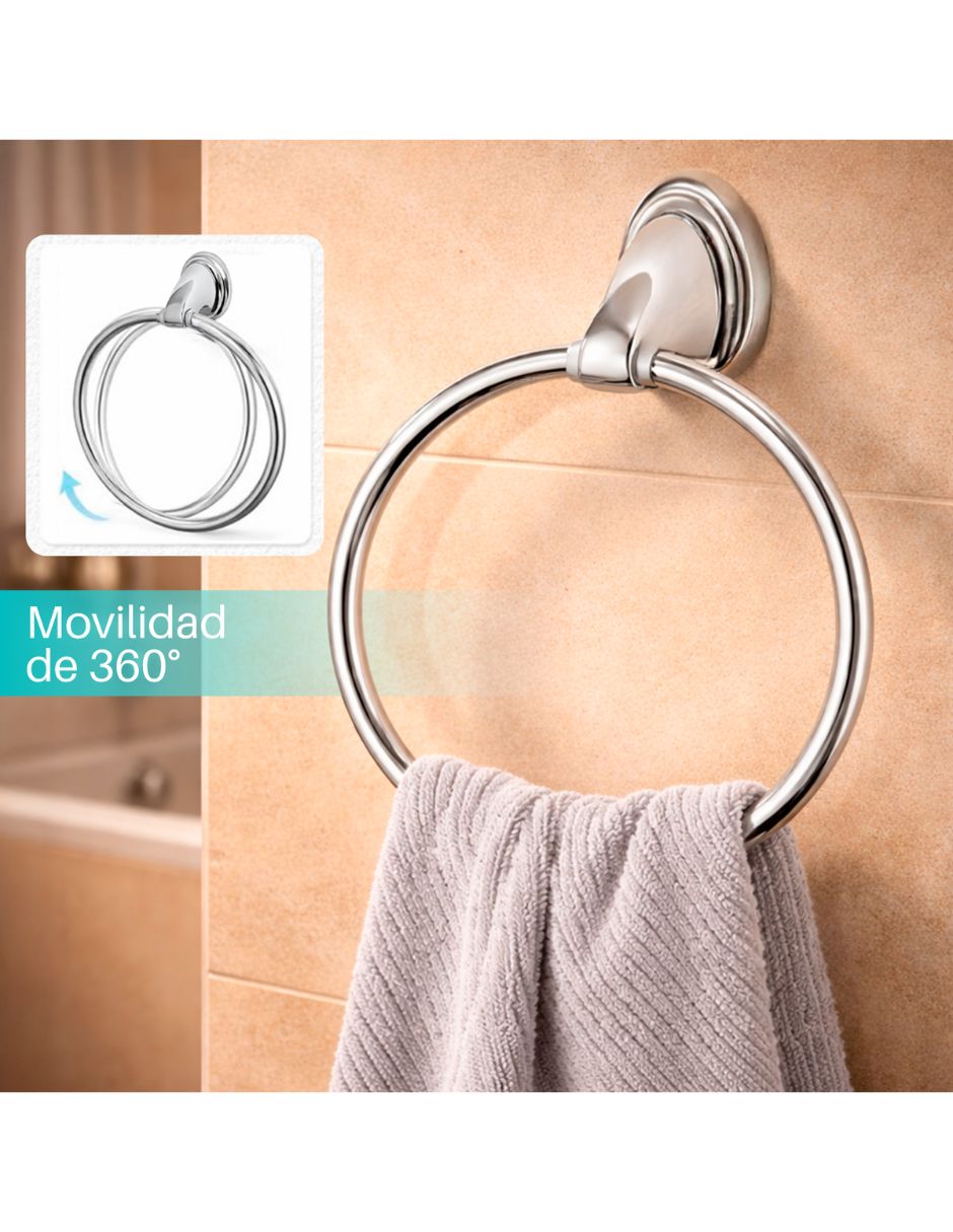 Juego de accesorios para baño de acero inoxidable 6 piezas 5