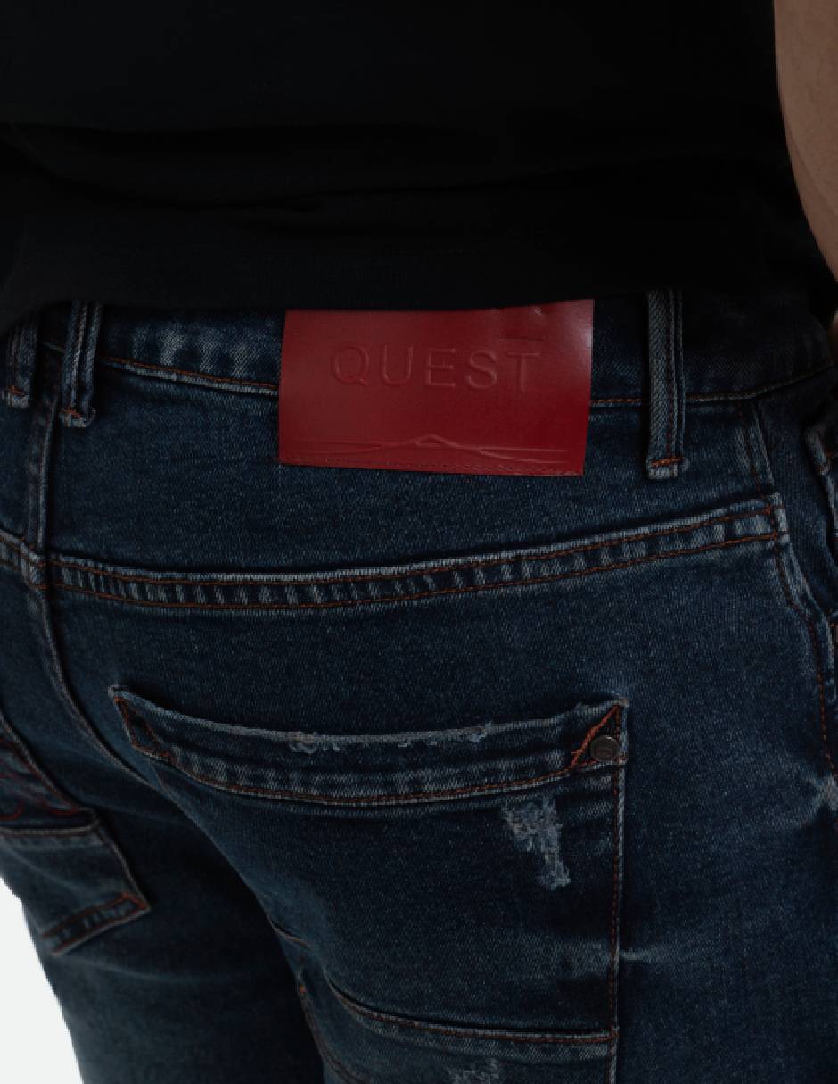 Jeans Skinny desgastado para hombre 2