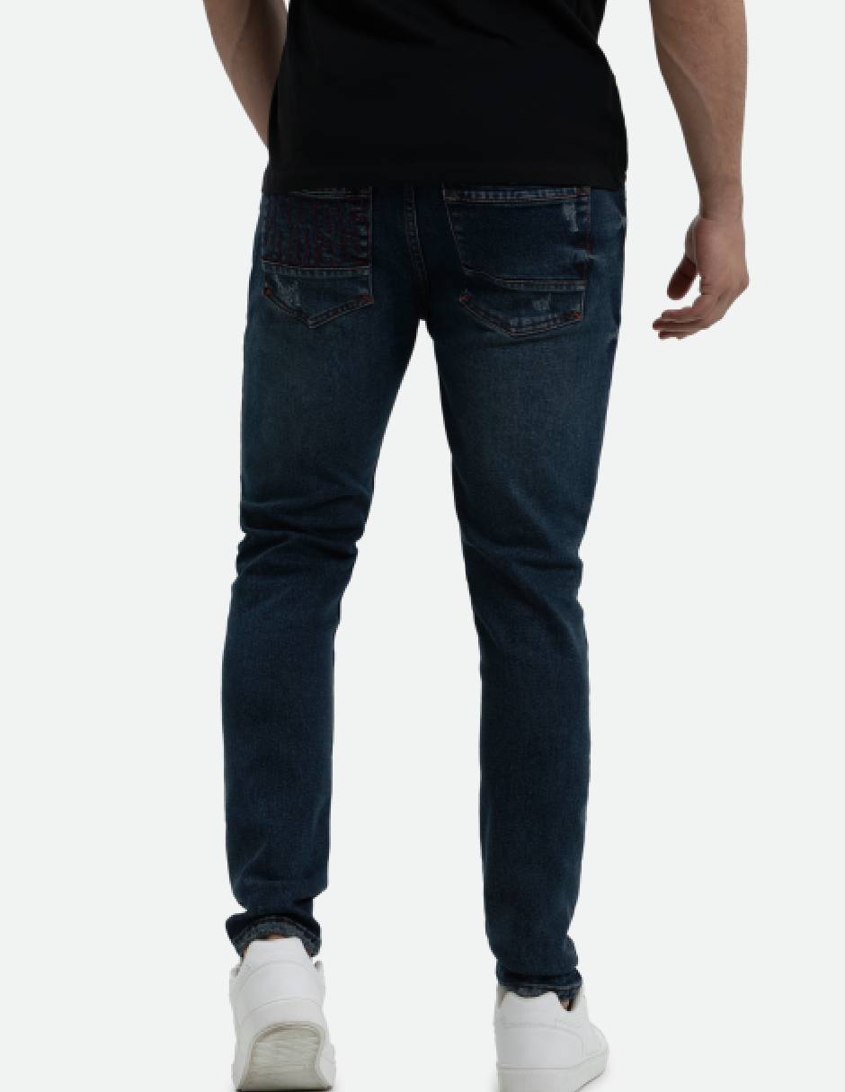 Jeans Skinny desgastado para hombre 4