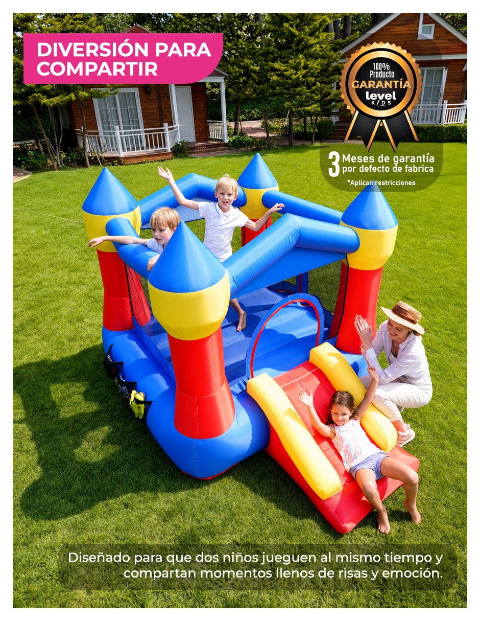 Brincolin inflable forma de Cuadrada Lvel Kids