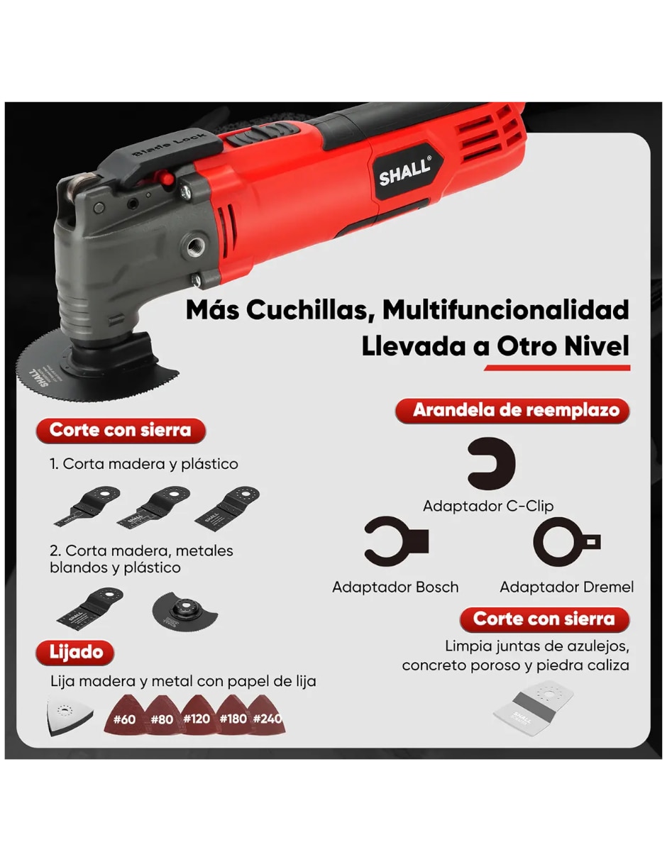Multiherramienta inalámbrica multi oscilante 5