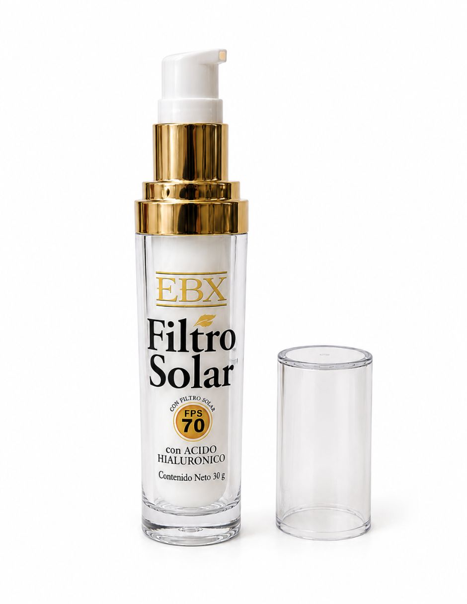 Protector solar FPS 70 Filtro solar con ácido hialurónico EBX 30 g 2
