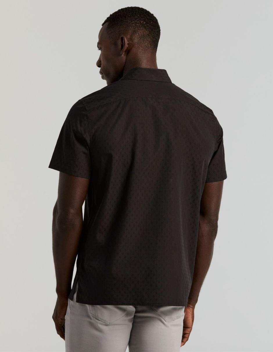 Camisa business casual de algodón manga corta para hombre 2