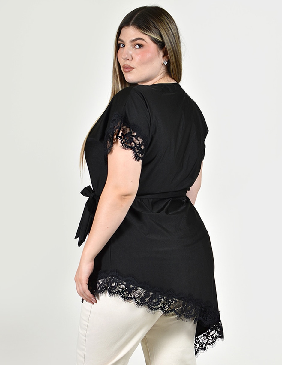 Blusa Roman Fashion manga corta para mujer